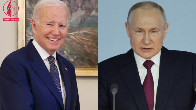 Separate images of US President Joe Biden and Russian President Vladimir Putin, as the first anniversary of Moscow's invasion of Ukraine approaches