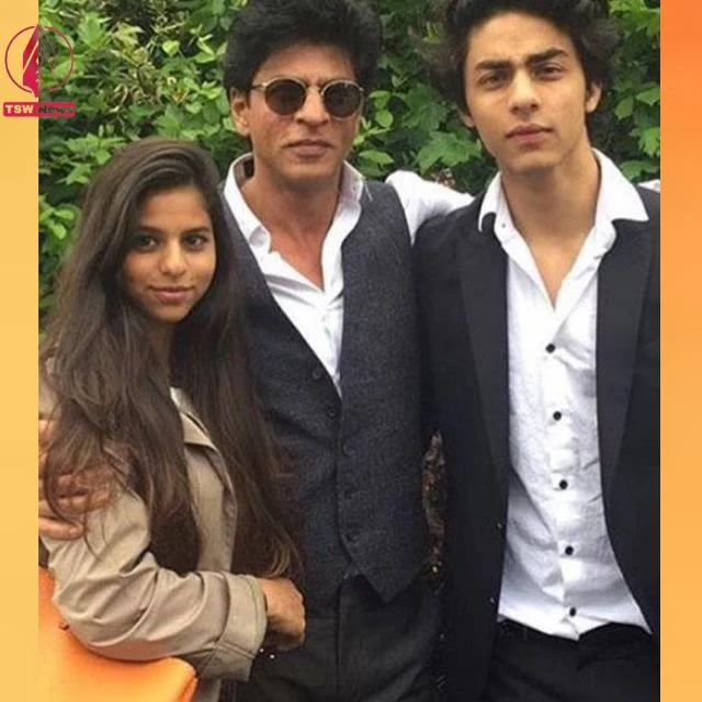 In picture: Suhana Khan with father Shah Rukh Khan and older brother Aryan Khan.