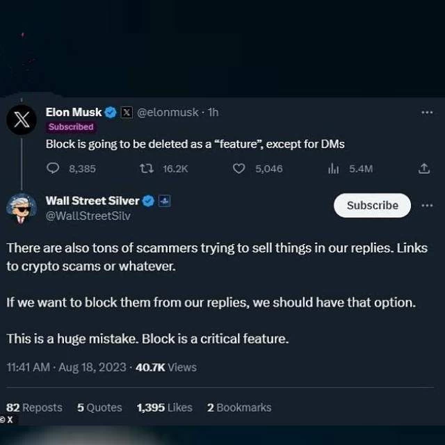 No More Block Feature on X, Elon Musk