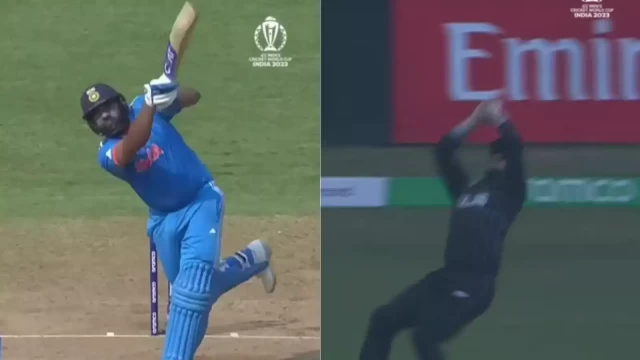 Crucial Catch by Williamson Dismisses Rohit Sharma in World Cup 2023 Semifinal