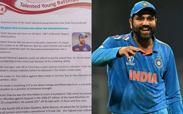 Old Textbook Chapter Highlighting Rohit Sharma's Cricket Feats Goes Viral
