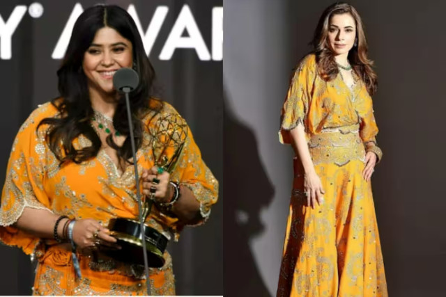 Ekta Kapoor Shines in Nupur Kanoi's Sharara at International Emmys