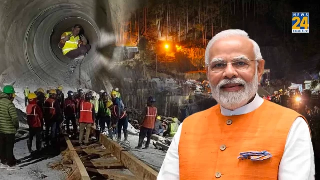 PM Modi Engages in Phone Interaction with Rescued Uttarkashi Tunnel Workers