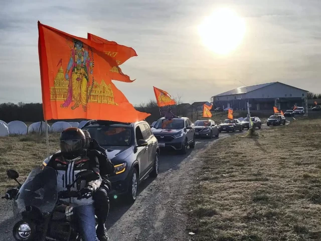 Hindu Community in US Hosts Pre-Inauguration Car Rally for Ayodhya's Ram Temple