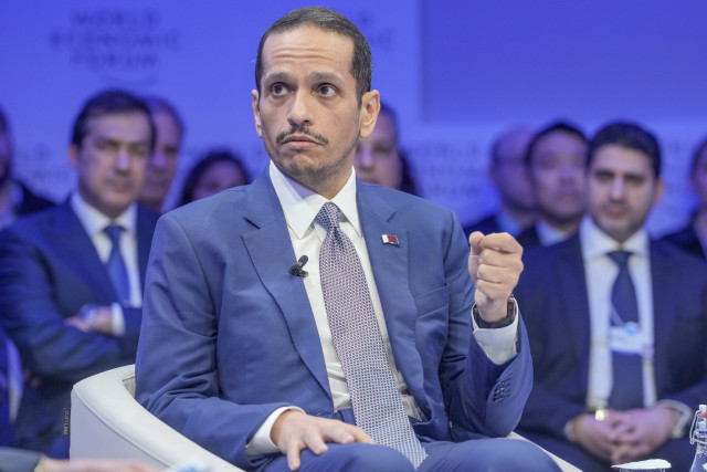 Sheikh Mohammed bin Abdulrahman Al Thani, at Davos, calls for an end to the Gaza war, linking it to Houthi threats