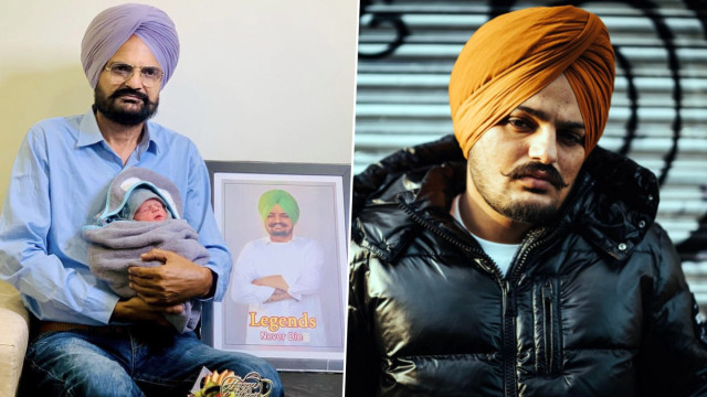 Sidhu Moosewala's father, Balkaur, joyfully announces the birth of a baby boy, showcasing an image of the late singer's 'Younger Brother'