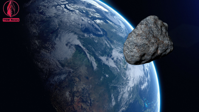 An asteroid's rendering of a near-Earth asteroid.