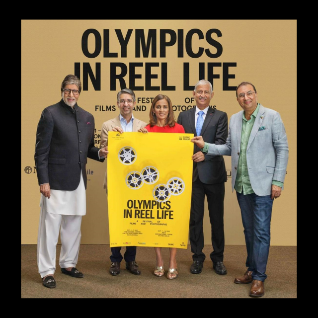 Megastar Amitabh Bachchan launches 'Olympics in Reel Life' to celebrate Indian Olympians' achievements, in collaboration with FHF and IOC.