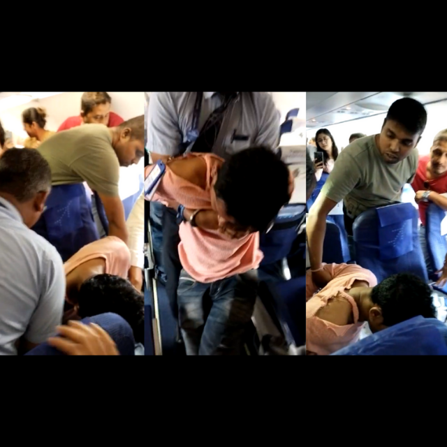A passenger onboard an IndiGo flight was arrested after trying to open the emergency exit mid-air.