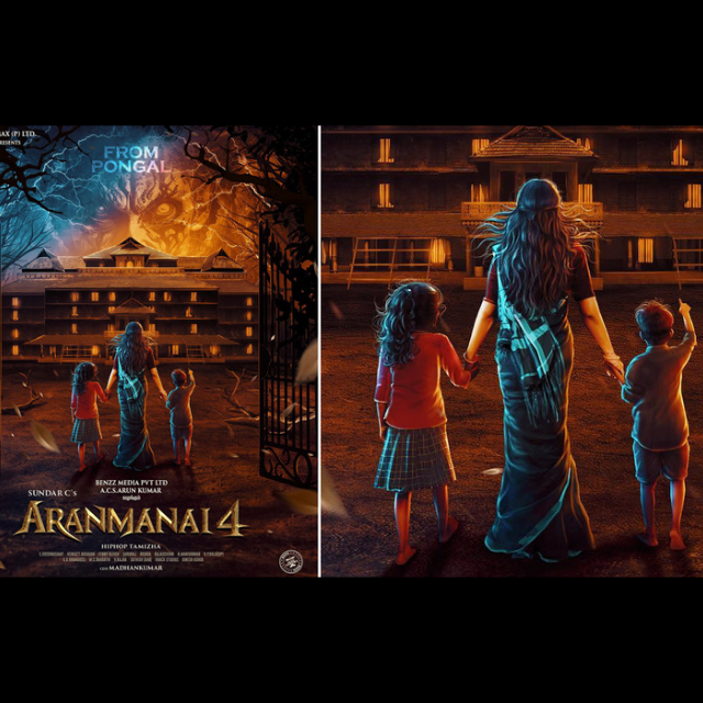 Tamannaah Bhatia Unveils Spooky First Look Poster for 'Aranmanai 4'