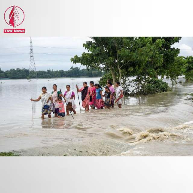 The flood situation in Assam has taken a turn for the worse, leaving around 45,000 individuals stranded and 108 villages submerged.