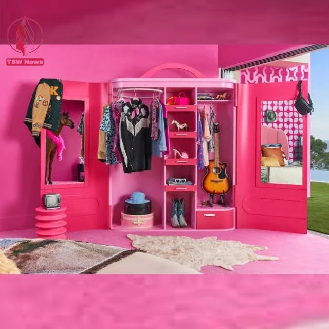 Social media exploded with excitement as images of the pink Barbie dream house swept across the internet, captivating fans worldwide.