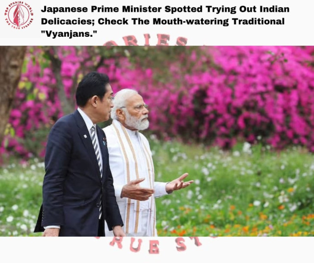 Japanese Prime Minister Spotted Trying Out Indian Delicacies