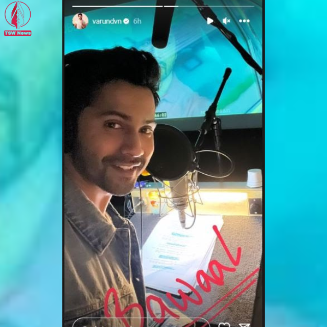 Renowned actor Varun Dhawan treated his fans to a tantalizing glimpse of his highly-anticipated film Bawaal during a recent dubbing session. The dynamic actor took to Instagram 