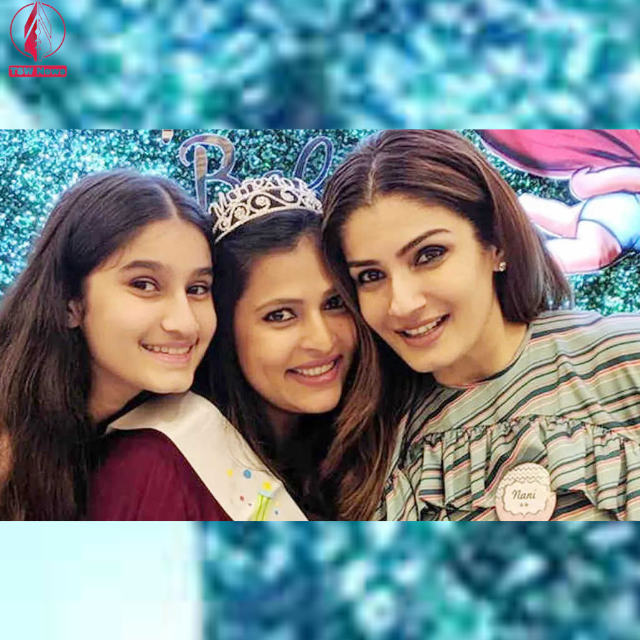 To celebrate this special occasion, Raveena, along with her husband Anil Thadani, arranged a delightful gathering for their beloved daughters
