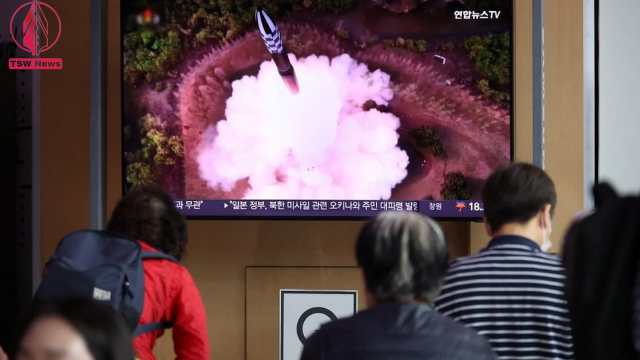 People watch a TV broadcasting a news report on North Korea firing what it called a space satellite toward the south, in Seoul, on 31 May 2023 | Reuters/Kim Hong-Ji