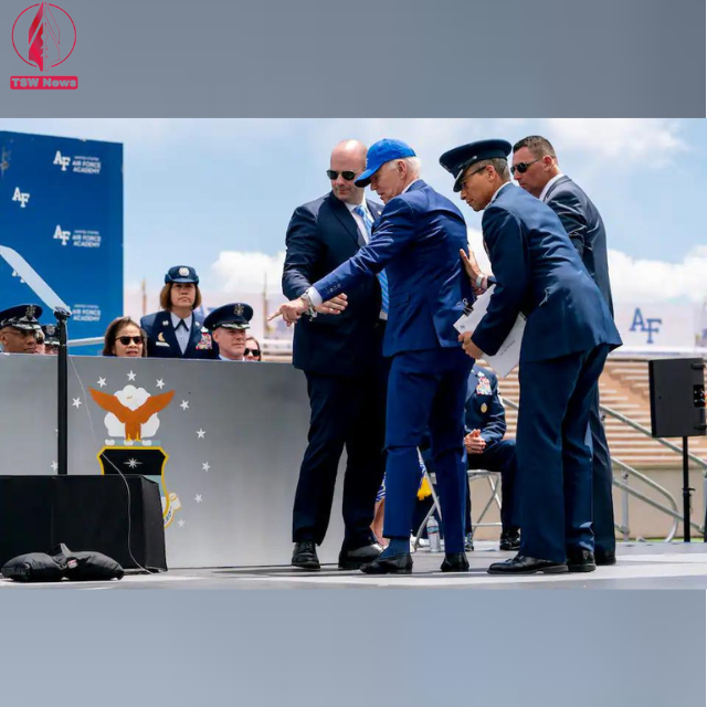 US President Joe Biden made headlines at the graduation ceremony of the US Air Force Academy in Colorado, but not for his speech or the accomplishments of the graduates