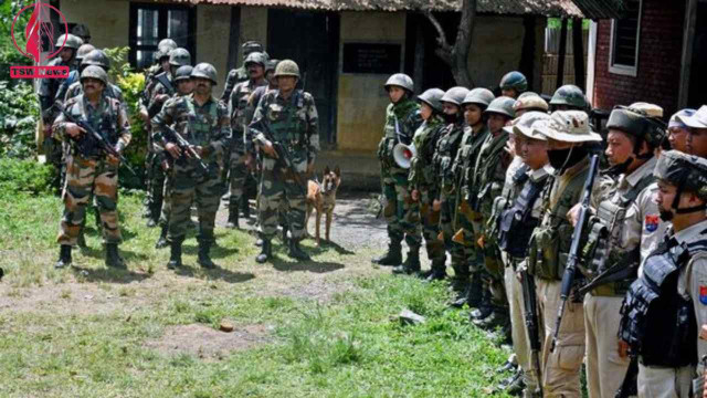 Security personnel conduct Joint Combing Operations in sensitive areas both the Hills and Valley sectors of Manipur
