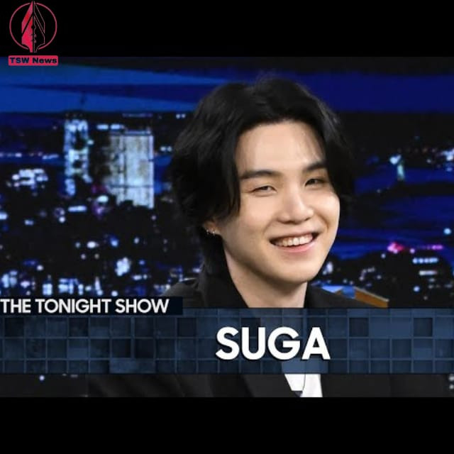 BTS member Suga appeared on The Tonight Show Starring Jimmy Fallon to discuss his new album D-Day, his aspirations to become an NBA ambassador, and his pre-performance tradition of taking a shot of whiskey with his bandmates.