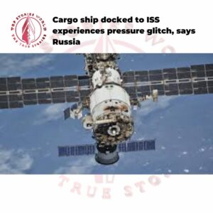 Cargo ship docked to ISS